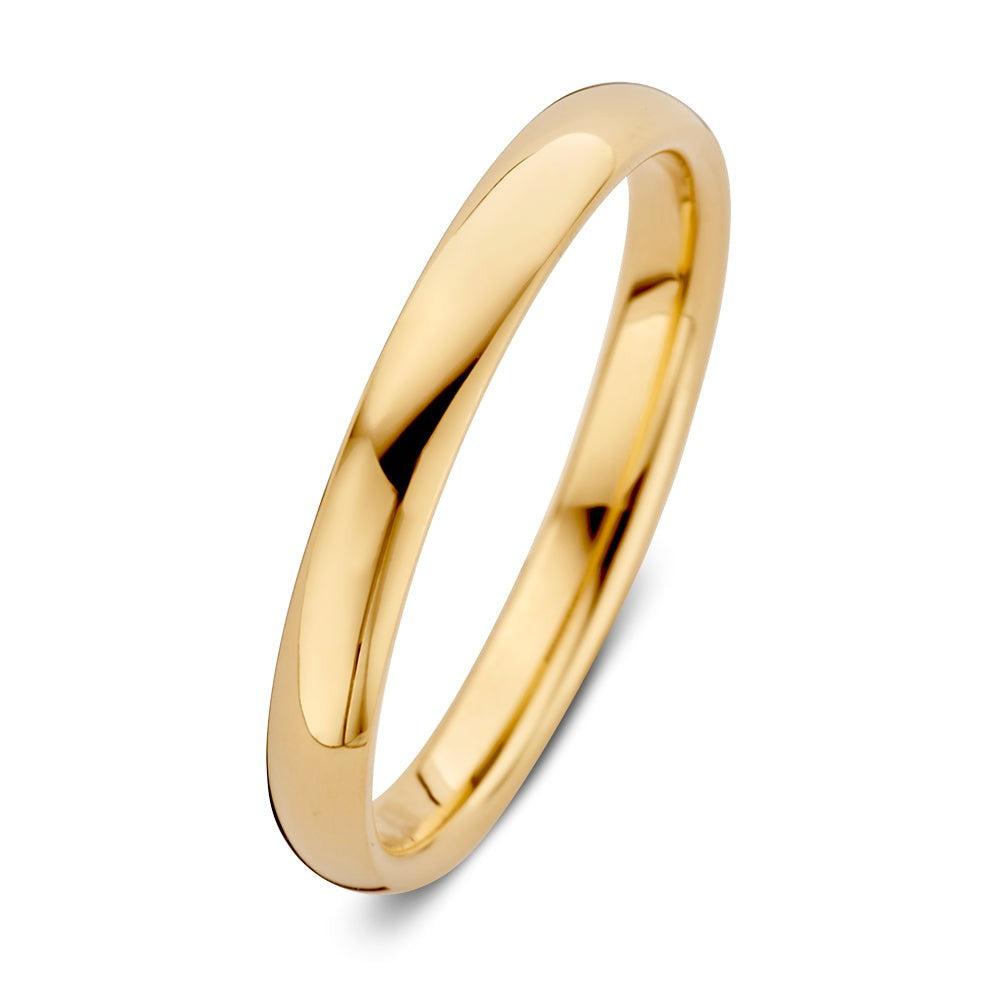 Ring aus 3 mm Gelbgold mit glatter, polierter Oberfläche