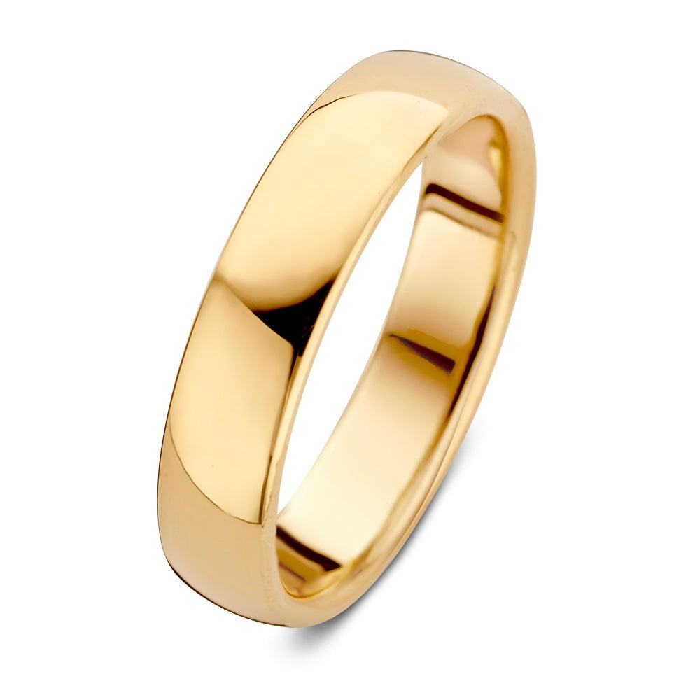 Ring aus 5 mm Gelbgold mit glatter, polierter Oberfläche