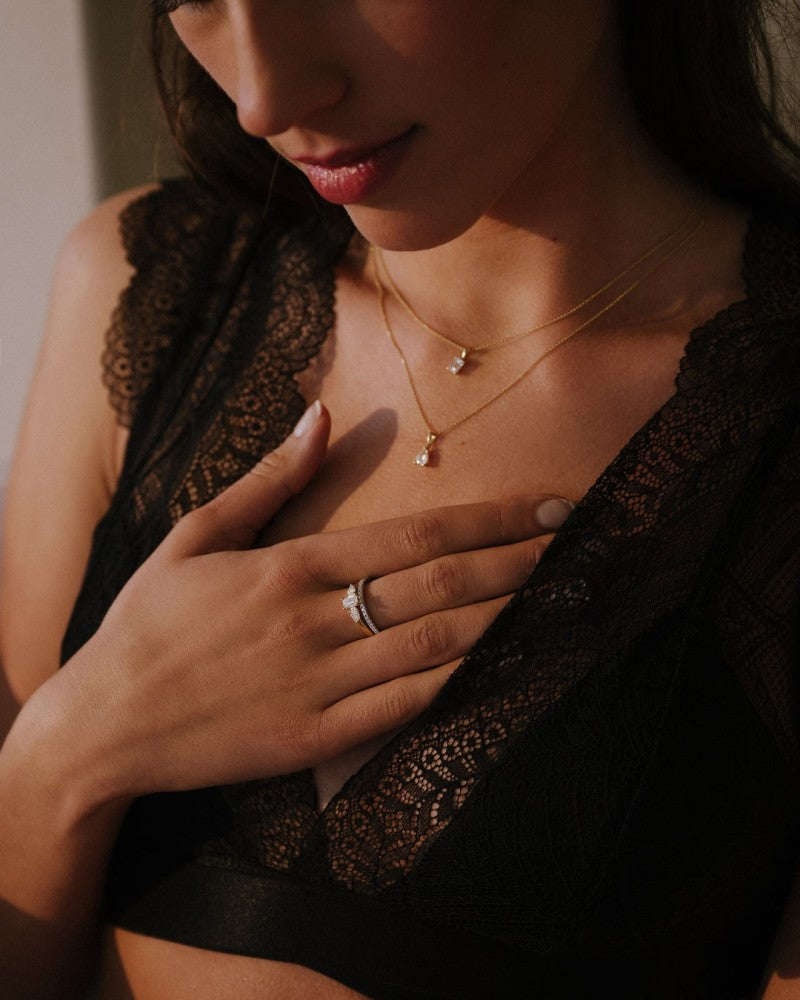 Ring Lize 0,90 kt. Gelbgold