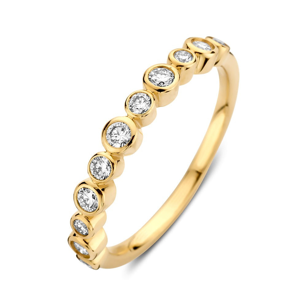 Ring aus Gelbgold mit 0,31 ct. Diamanten in runder Fassung