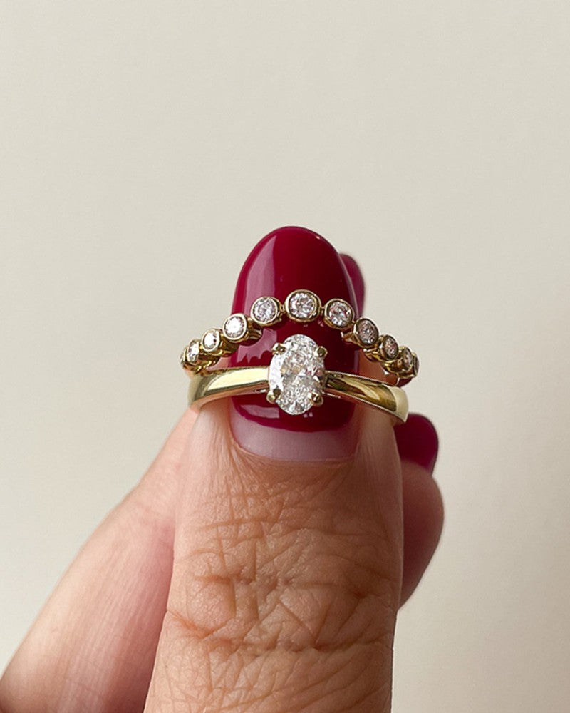 Ring Luna Welle 0,26 ct. Gelbgold