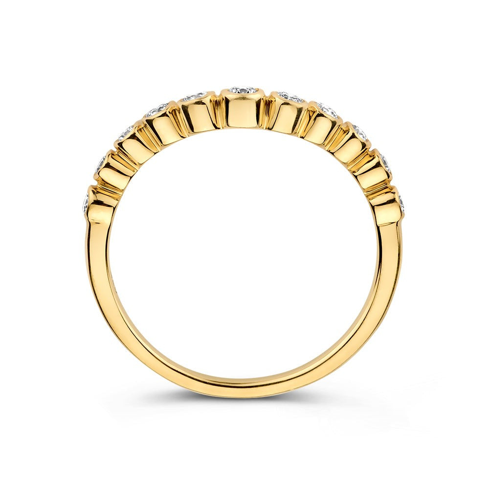 Ring Luna Welle 0,26 ct. Gelbgold