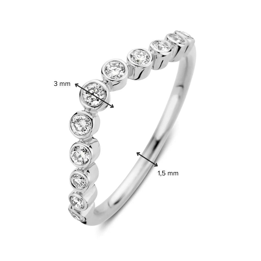 Ring Luna Welle 0,26 ct. Weißgold