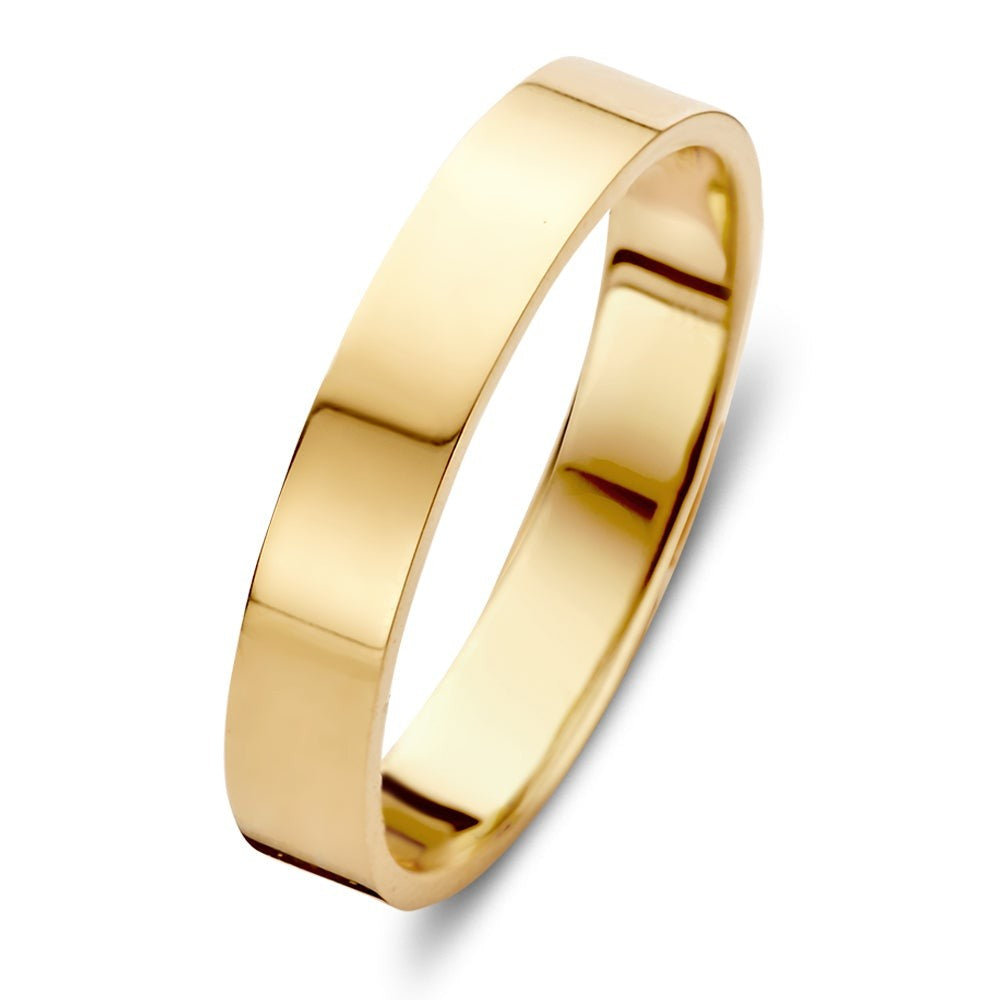 Ring aus 4 mm gelbgold mit glatter, polierter Oberfläche