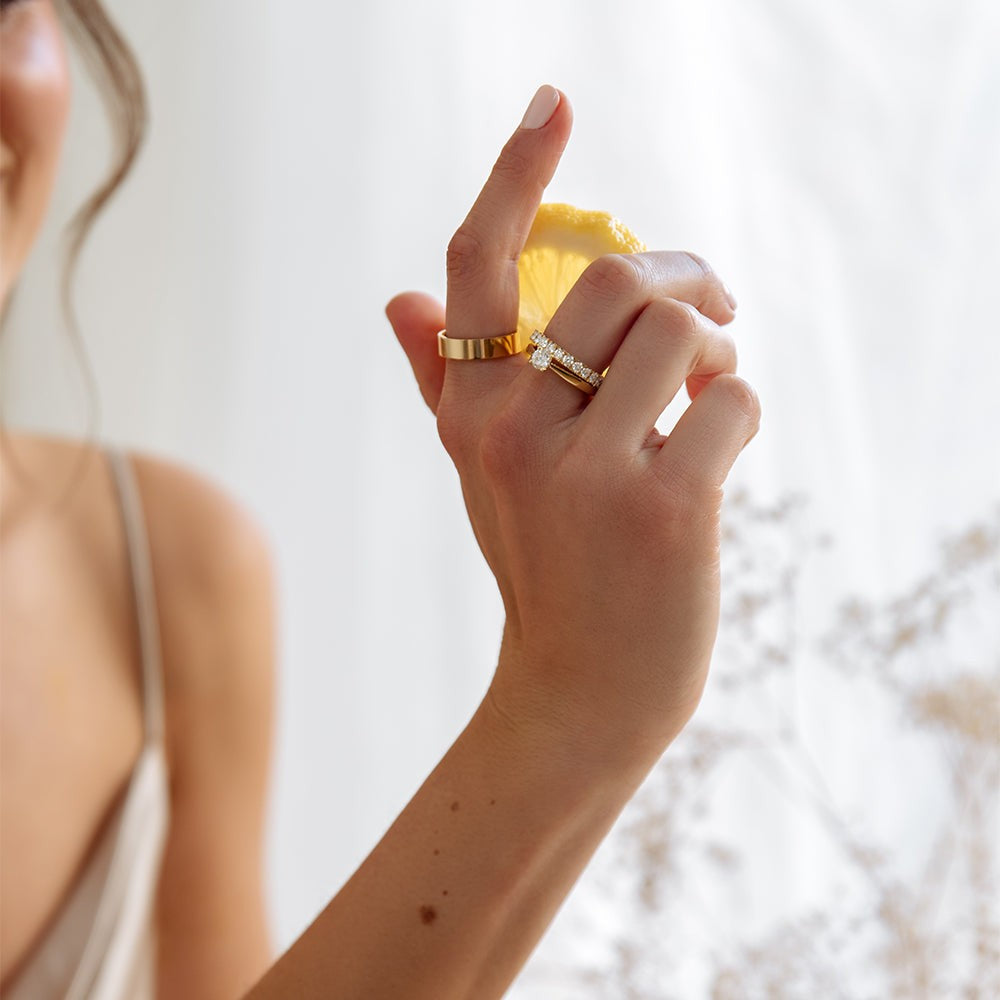 Ring Sam 5mm Weißgold