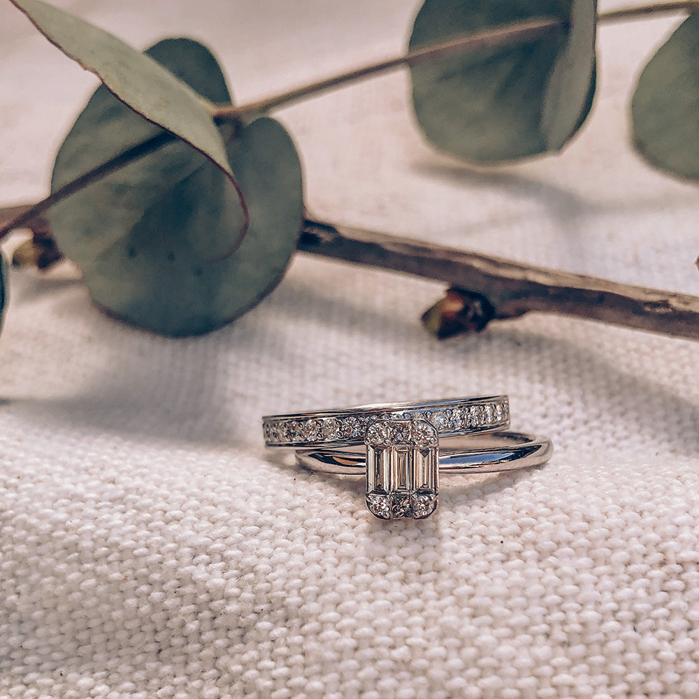 Eleganter Weißgoldring mit Brillant – 0,27 ct
