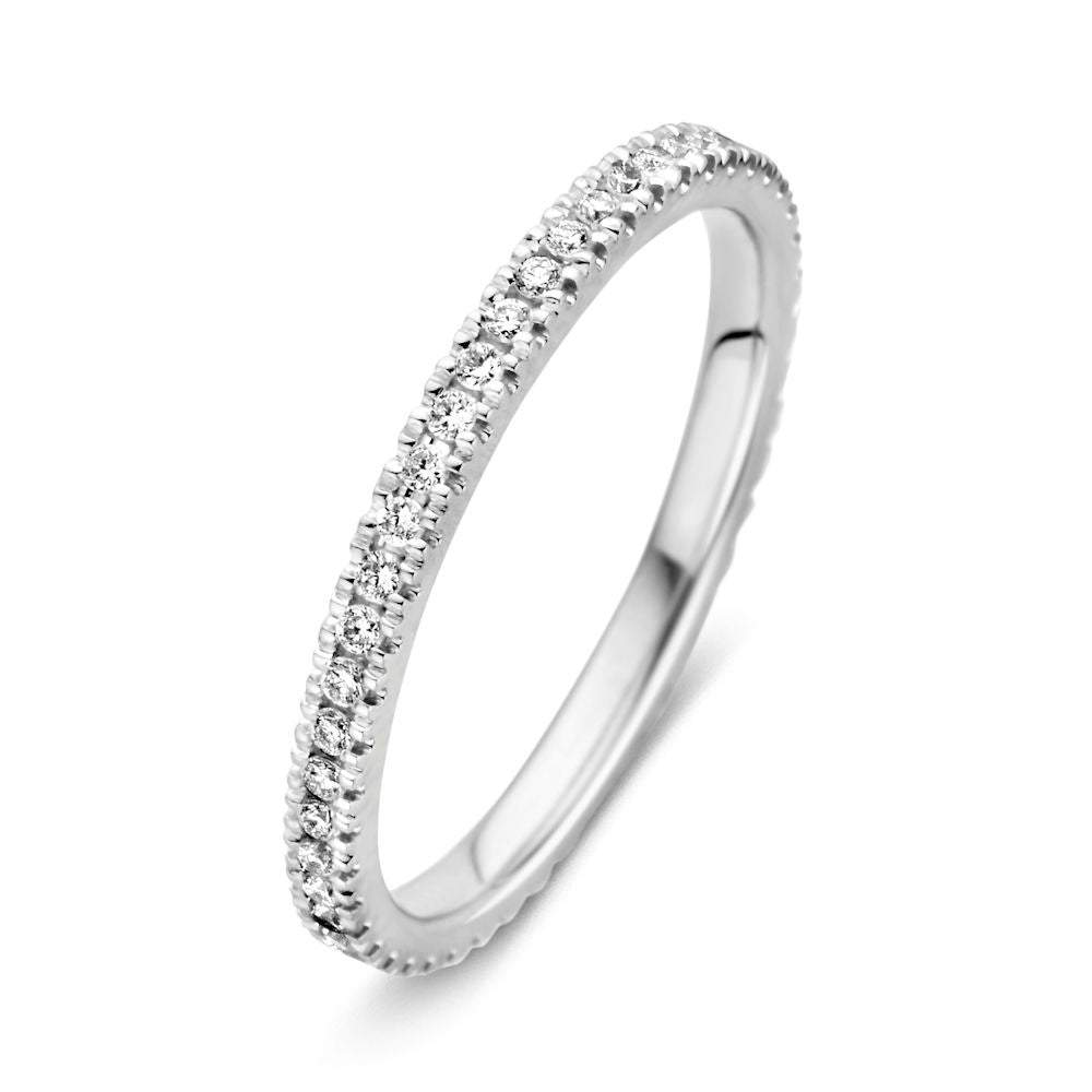 Ring aus Weißgold mit rundum gefassten Diamanten, insgesamt 0,33 ct