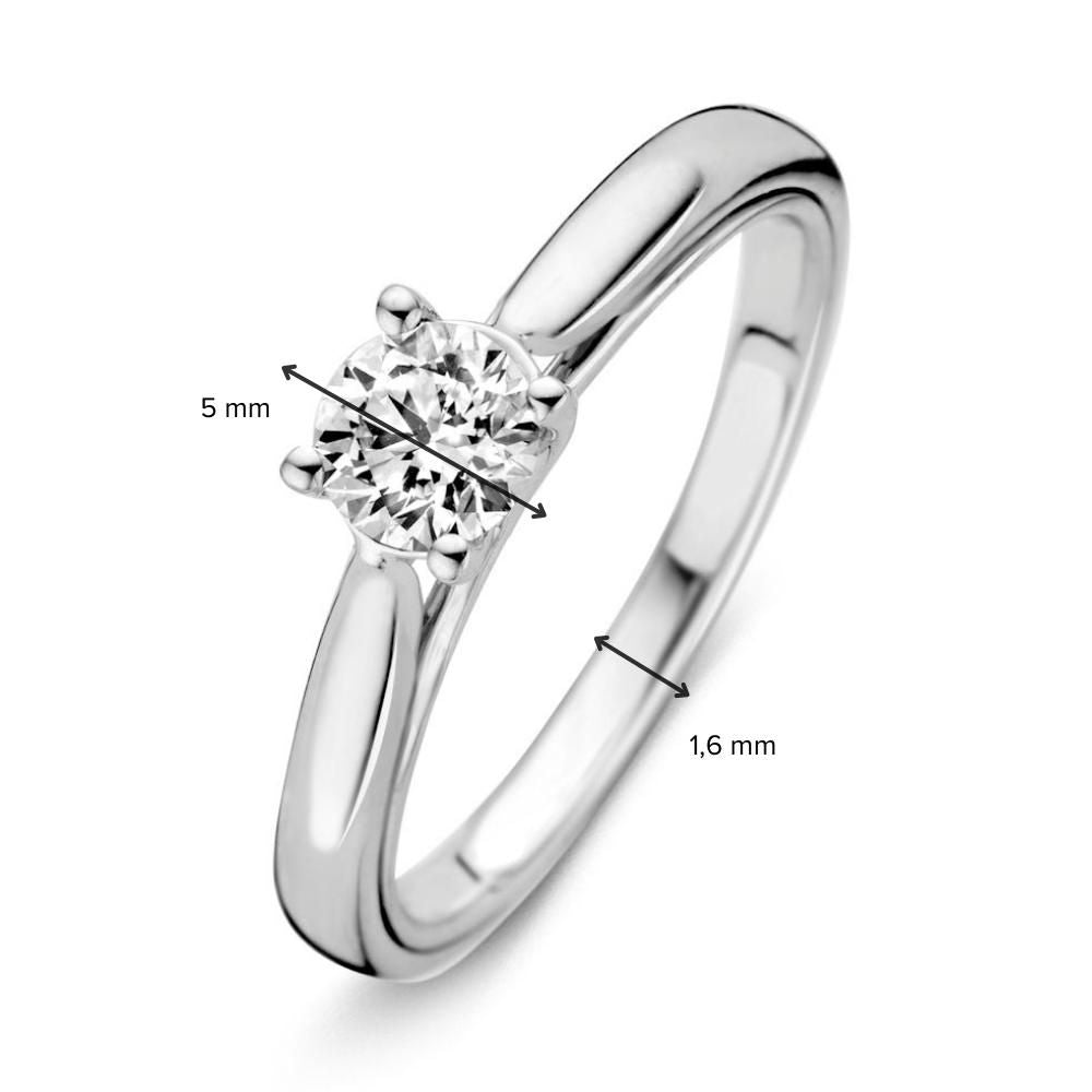 Eleganter Weißgoldring mit 0,50 Karat Diamant