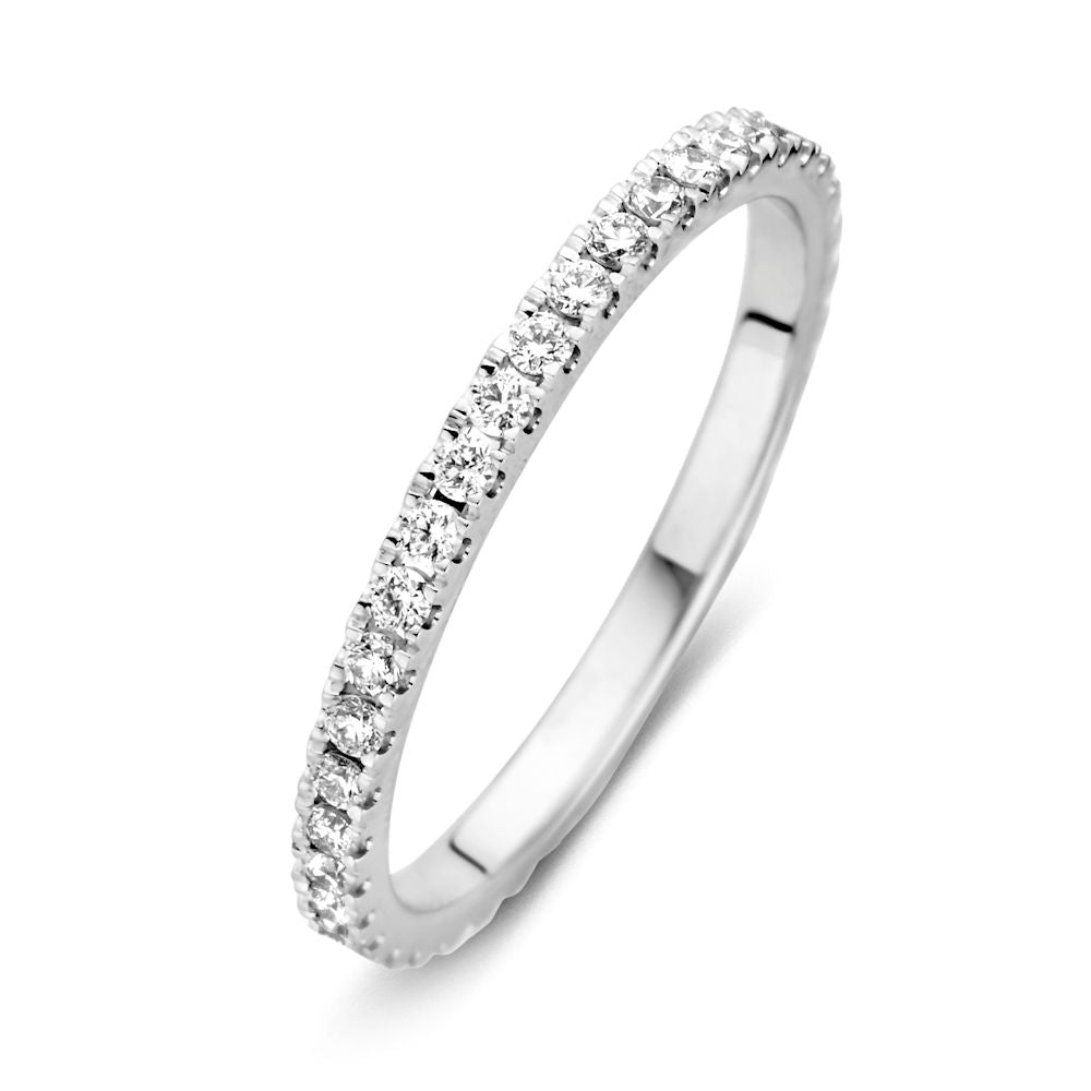 Ewiger Ring aus Weißgold mit 0,50 Karat Diamanten, schmal und funkelnd.