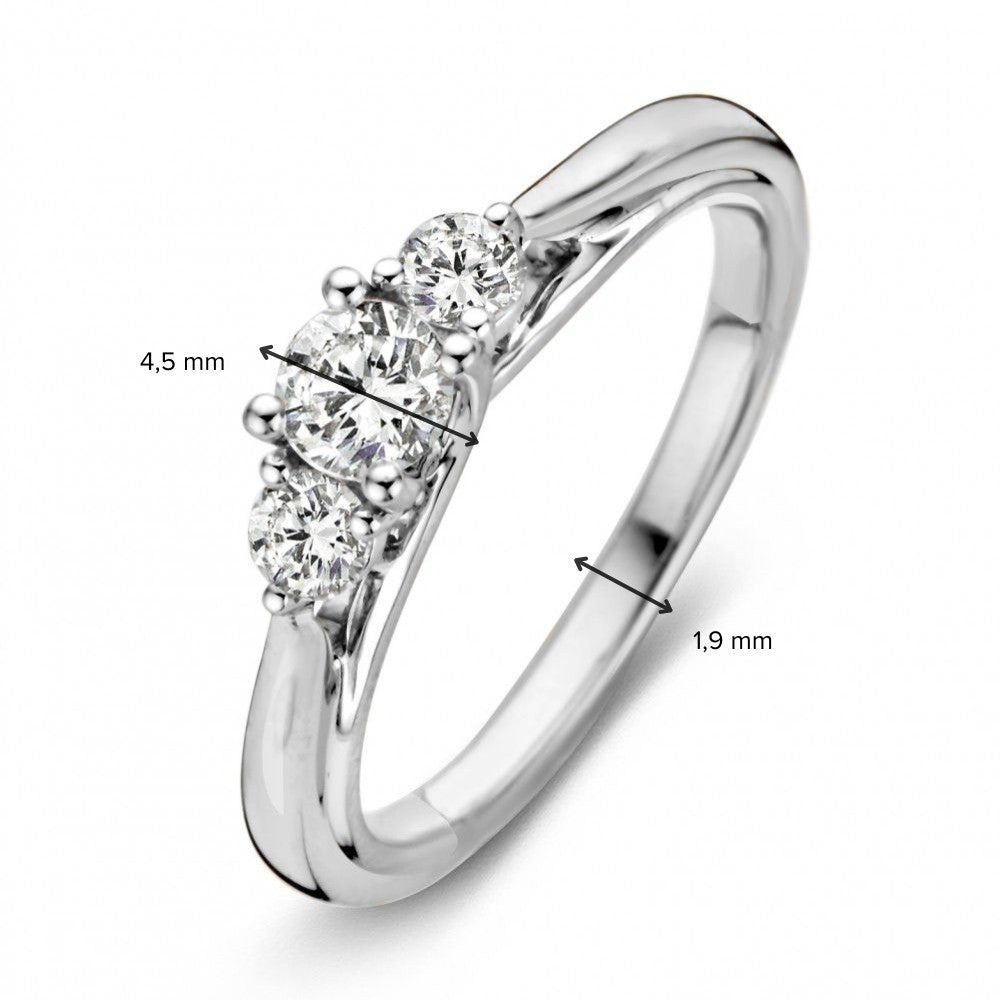 Eleganter Weißgoldring mit 0,51 Karat Brillanten