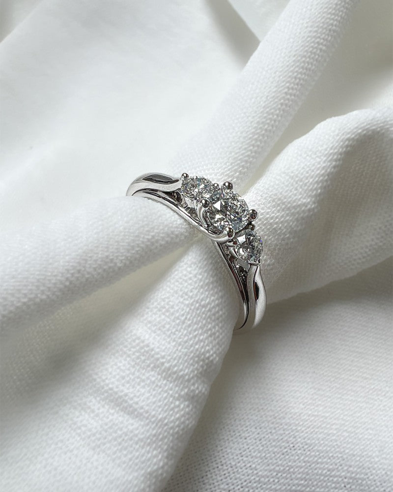 Eleganter Weißgoldring mit 0,51 Karat Brillanten