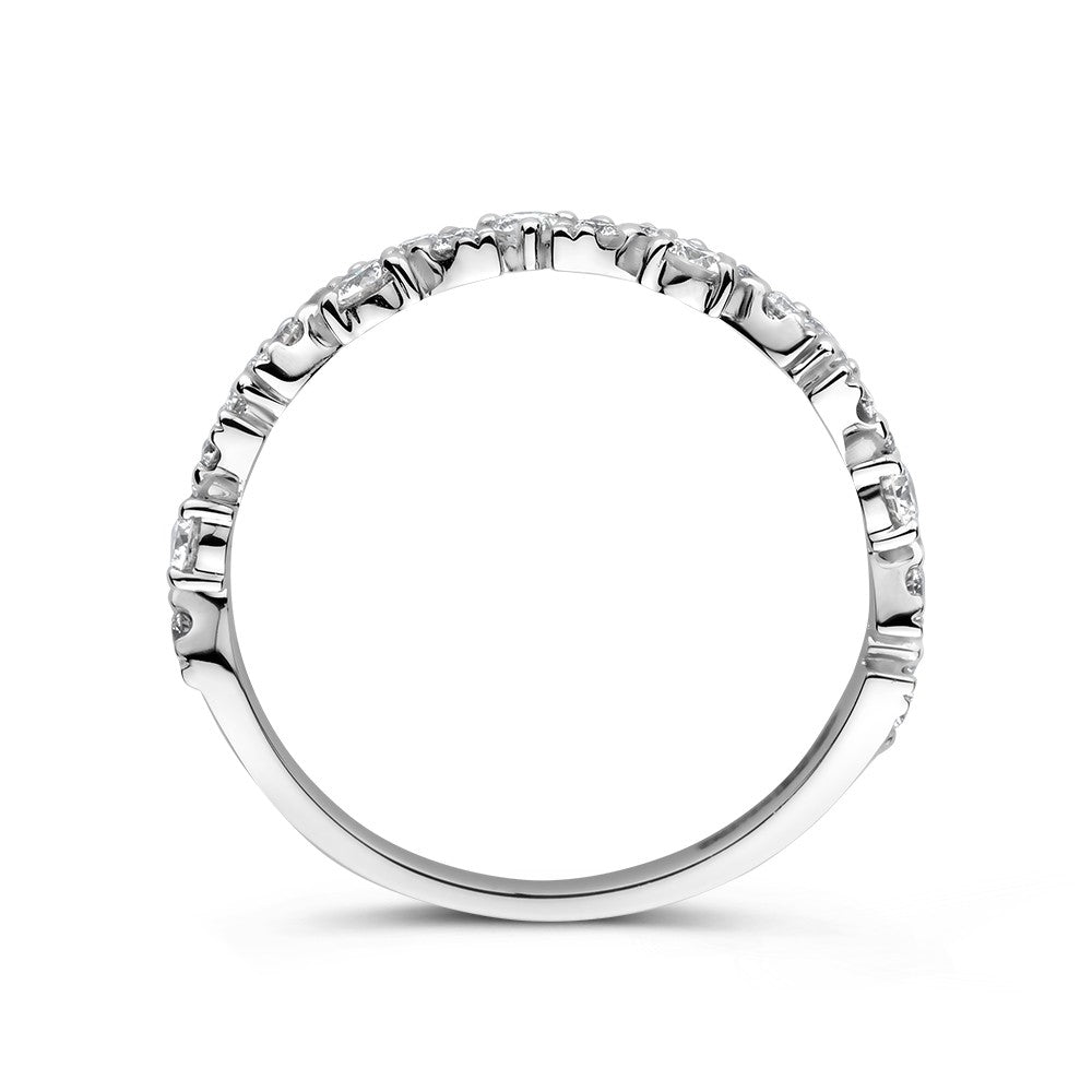 Eleganter Weißgoldring mit 0,58 Karat Brillanten