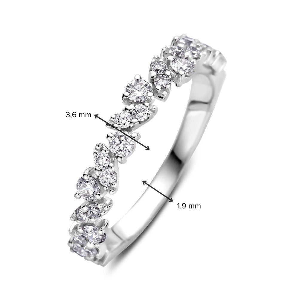 Eleganter Weißgoldring mit 0,58 Karat Brillanten