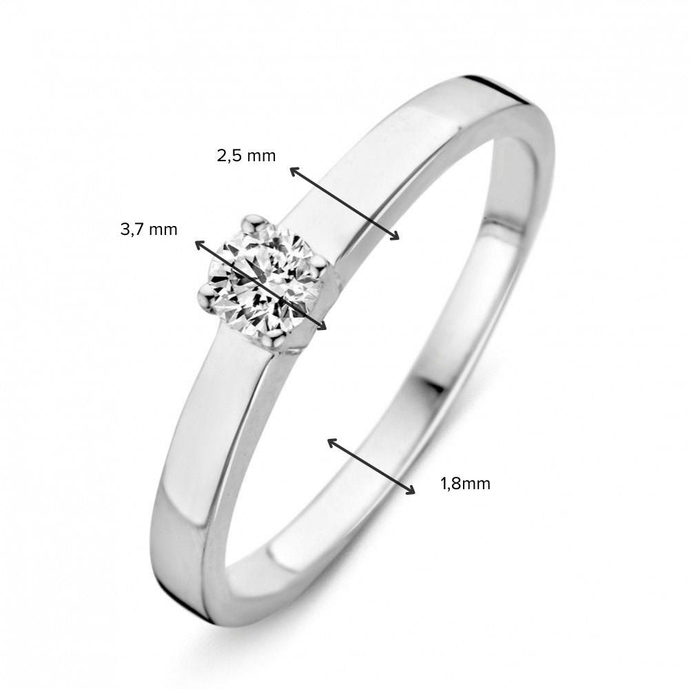 Strahlender Weißgoldring mit Zirkonia – Zeitlose Eleganz für jede Frau