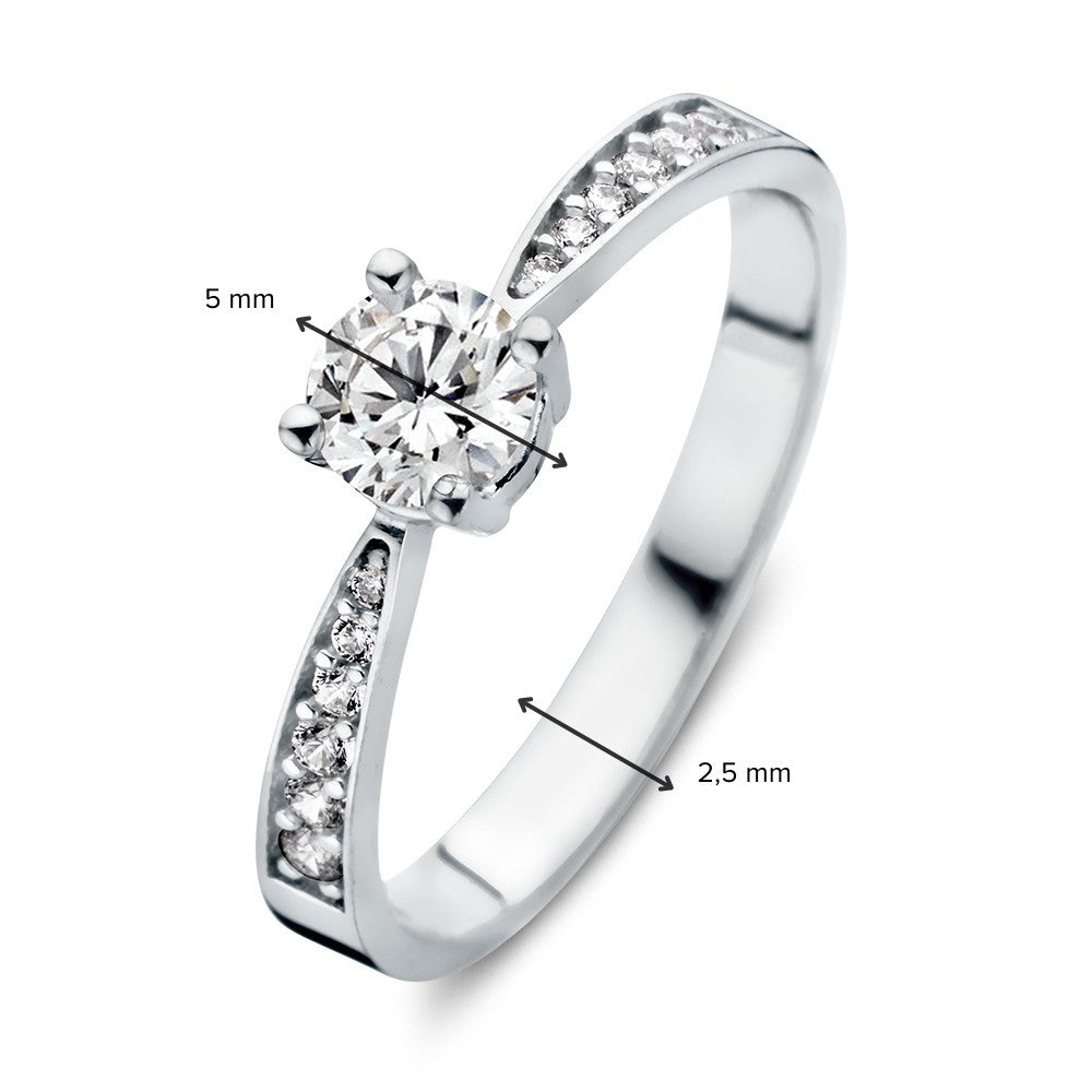 Eleganter Weißgoldring mit Zirkonia – Zeitlose Raffinesse