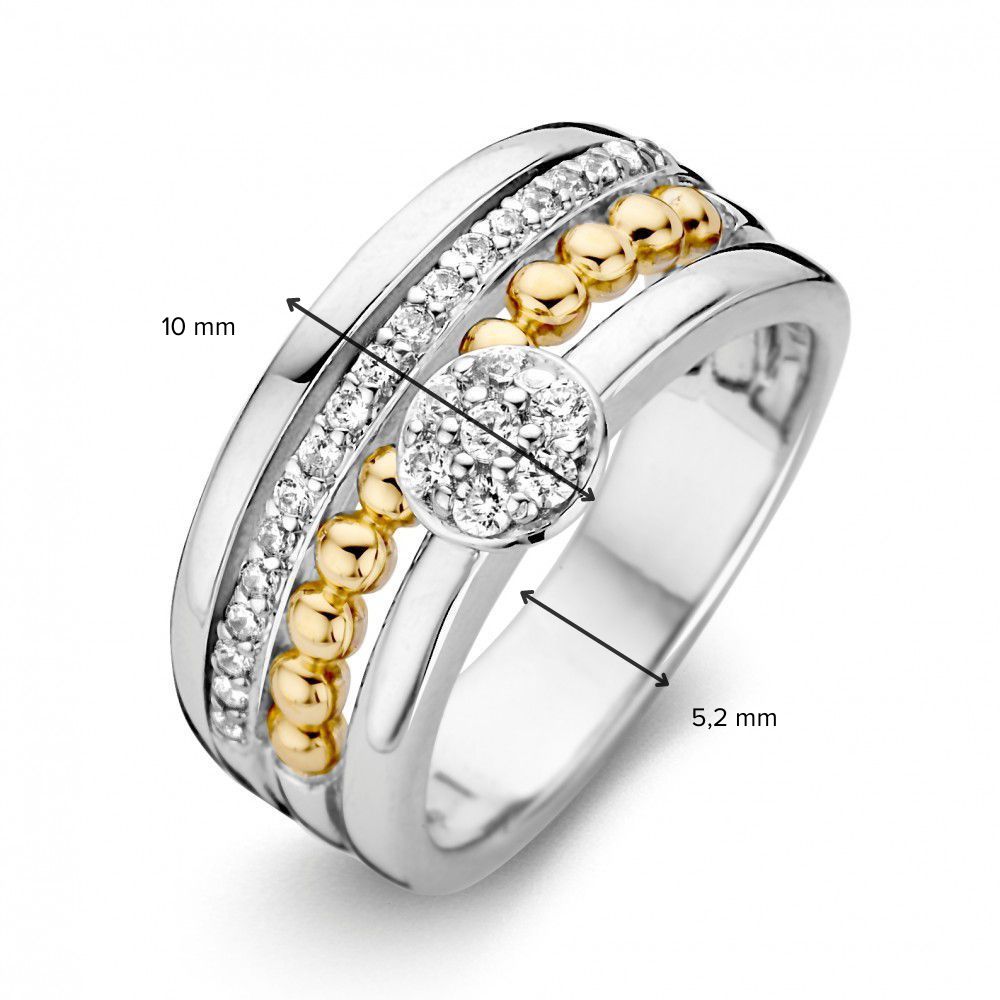 Ring Silber/Gold Zirkonia
