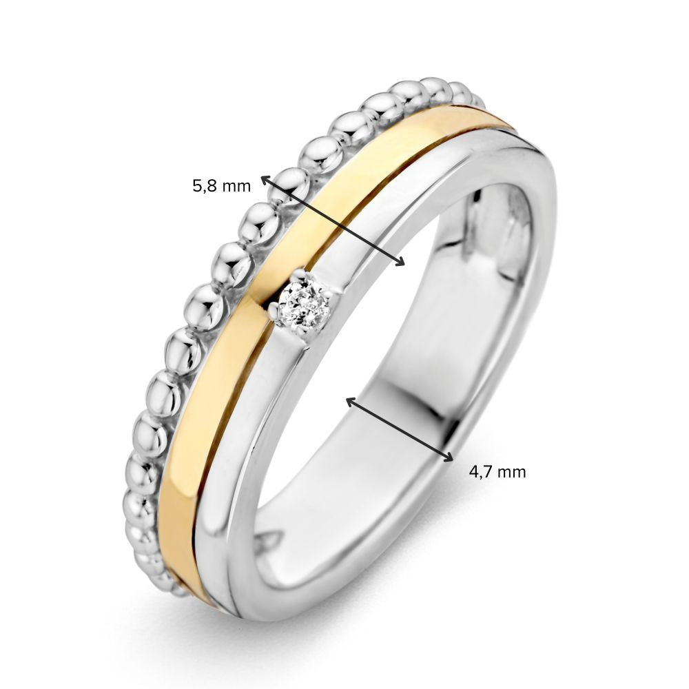Ring Silber/Gold Zirkonia