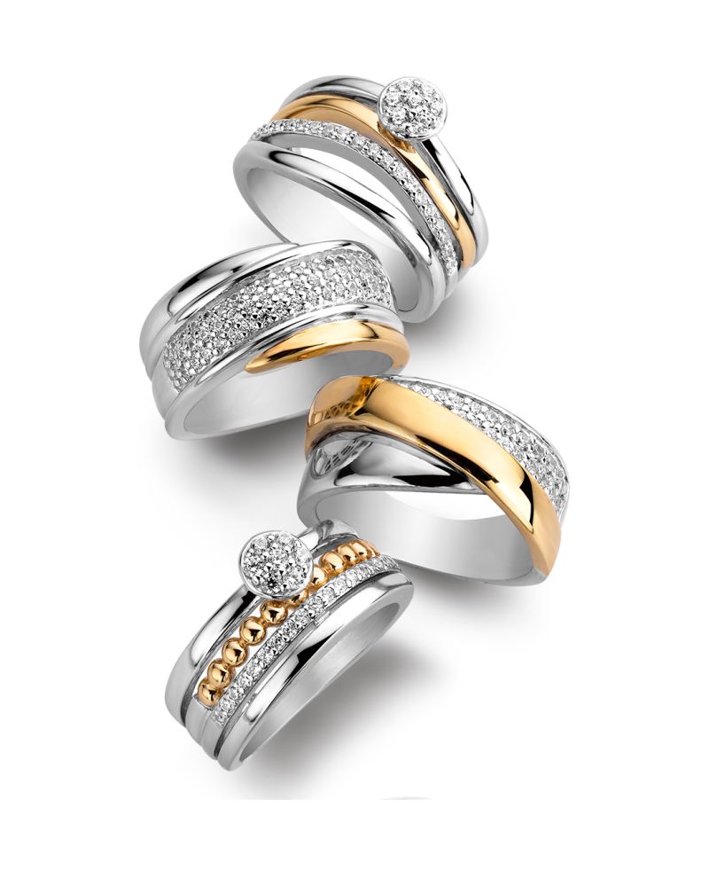 Ring Silber/Gold Zirkonia