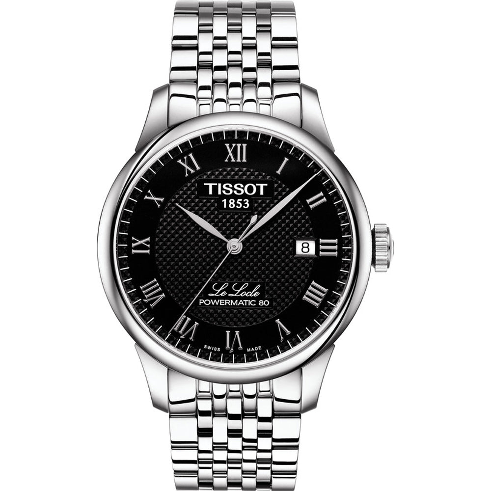 Herrenarmbanduhr mit schwarzem Zifferblatt, silbernem Gehäuse und Mesh-Armband, Datumsanzeige bei 3 Uhr