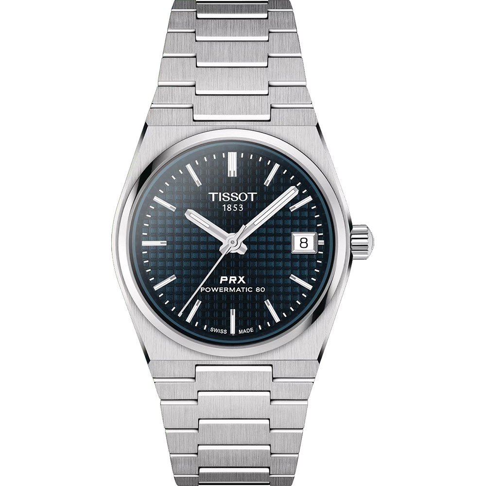 Tissot PRX Powermatic 80 mit blauem Zifferblatt und Edelstahl-Mesh-Armband