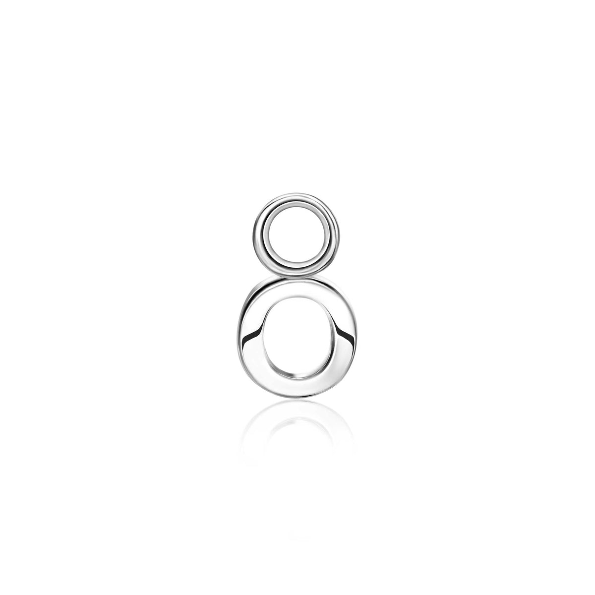 Silberne Ohrringe mit kreisförmigem und ovalem Design