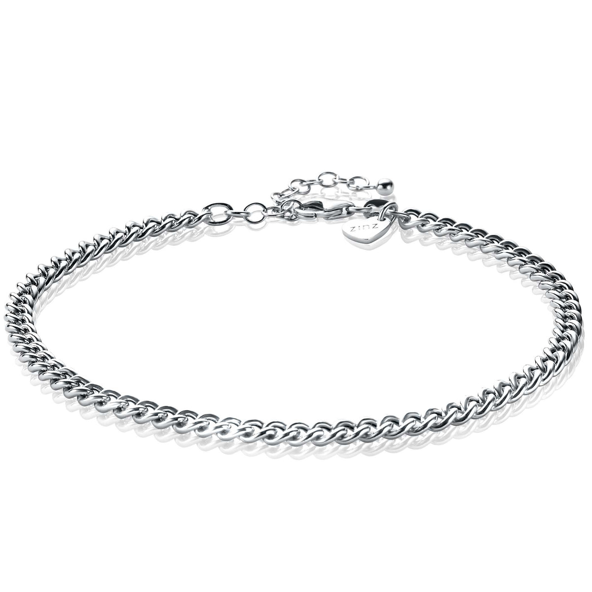 Kette aus Silber mit klassischem, geflochtenem Design und Karabinerverschluss