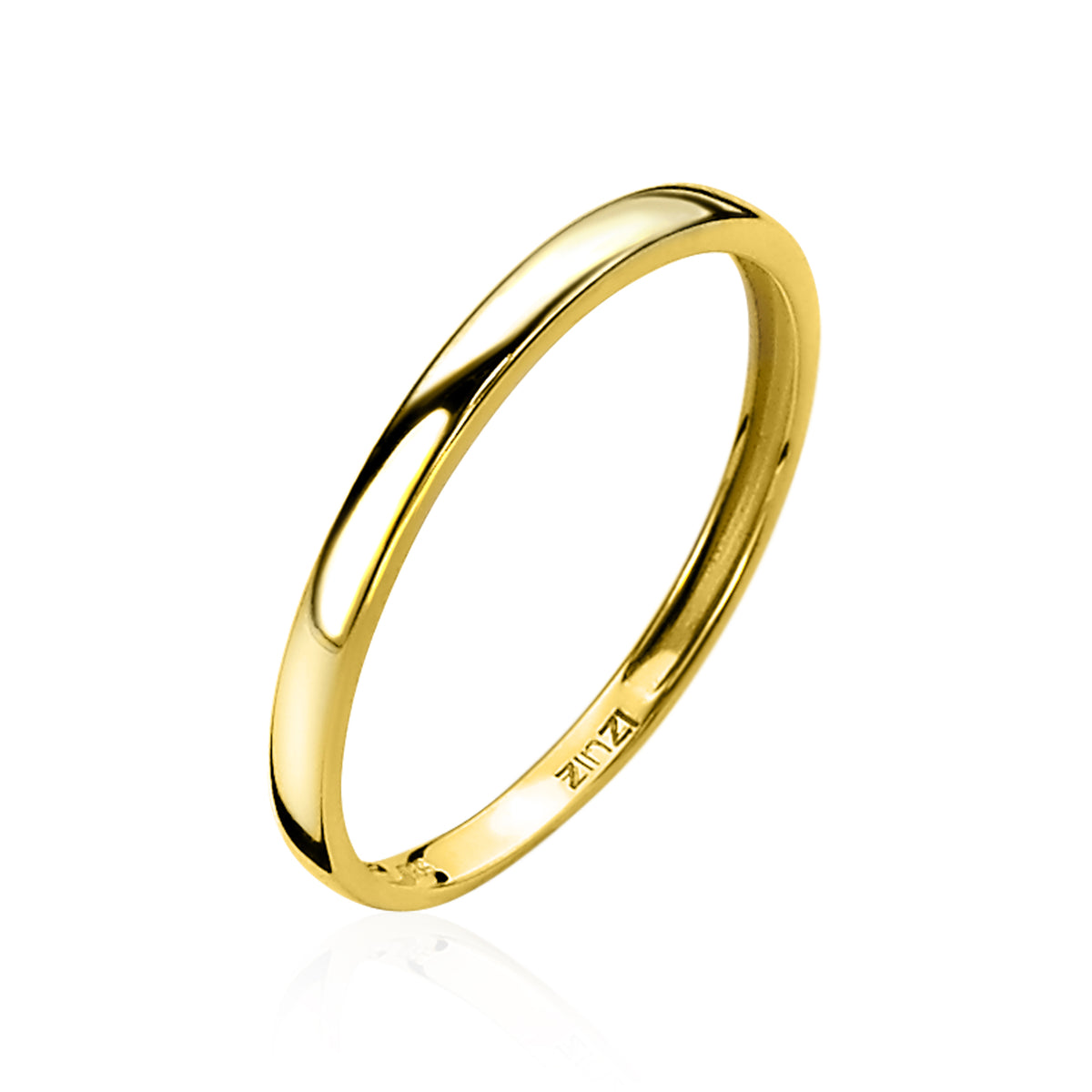 Schmaler Ring aus Gold mit glänzender Oberfläche