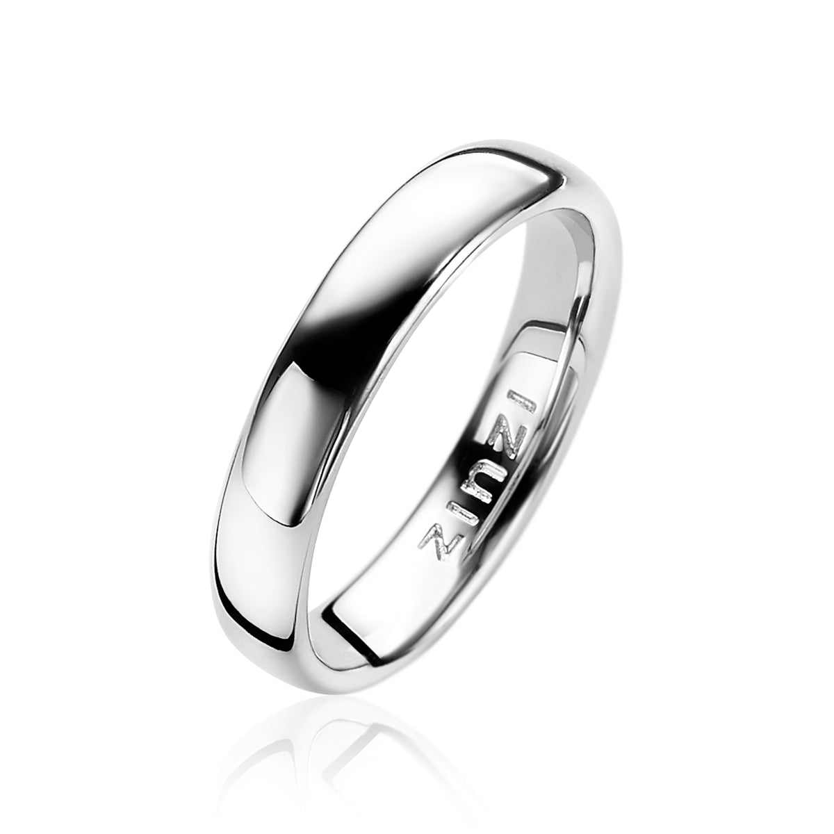 Ring aus Silber mit glatter, polierter Oberfläche und schmalem Design