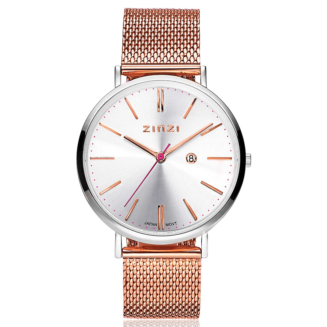 Zinzi Silberfarbene Uhr vergoldet Ziw412 Mr