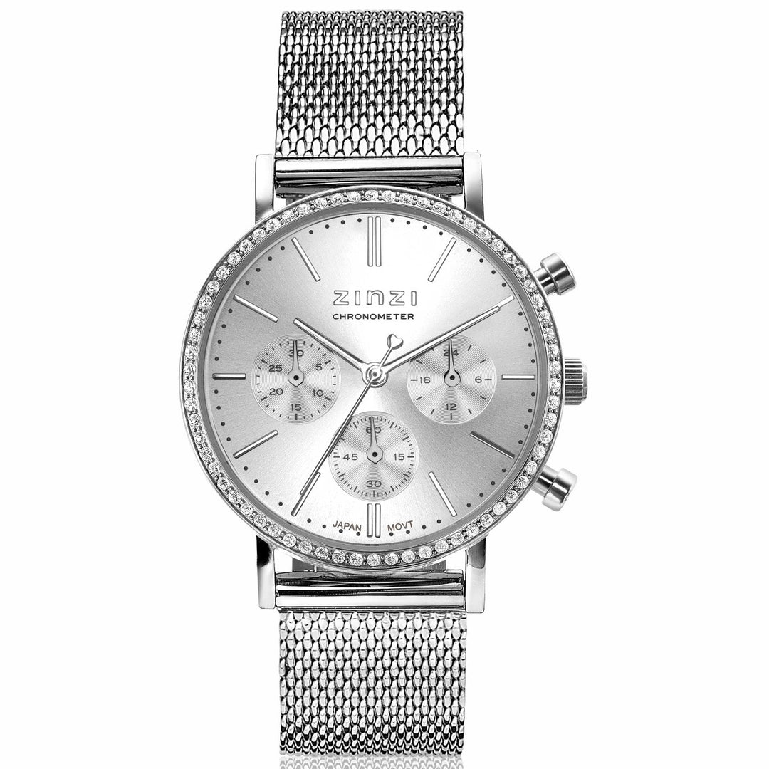 Zinzi Silberfarbene Uhr aus Stahl Ziw1602