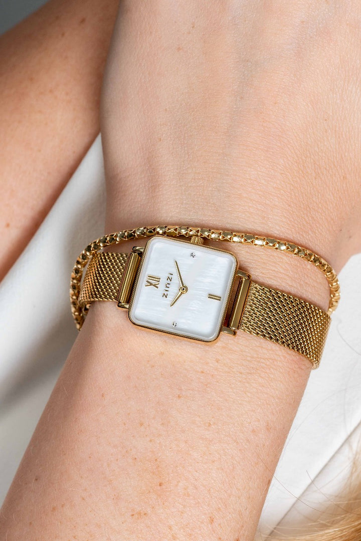 Zinzi Gelbgoldfarbene Uhr vergoldet Ziw1734