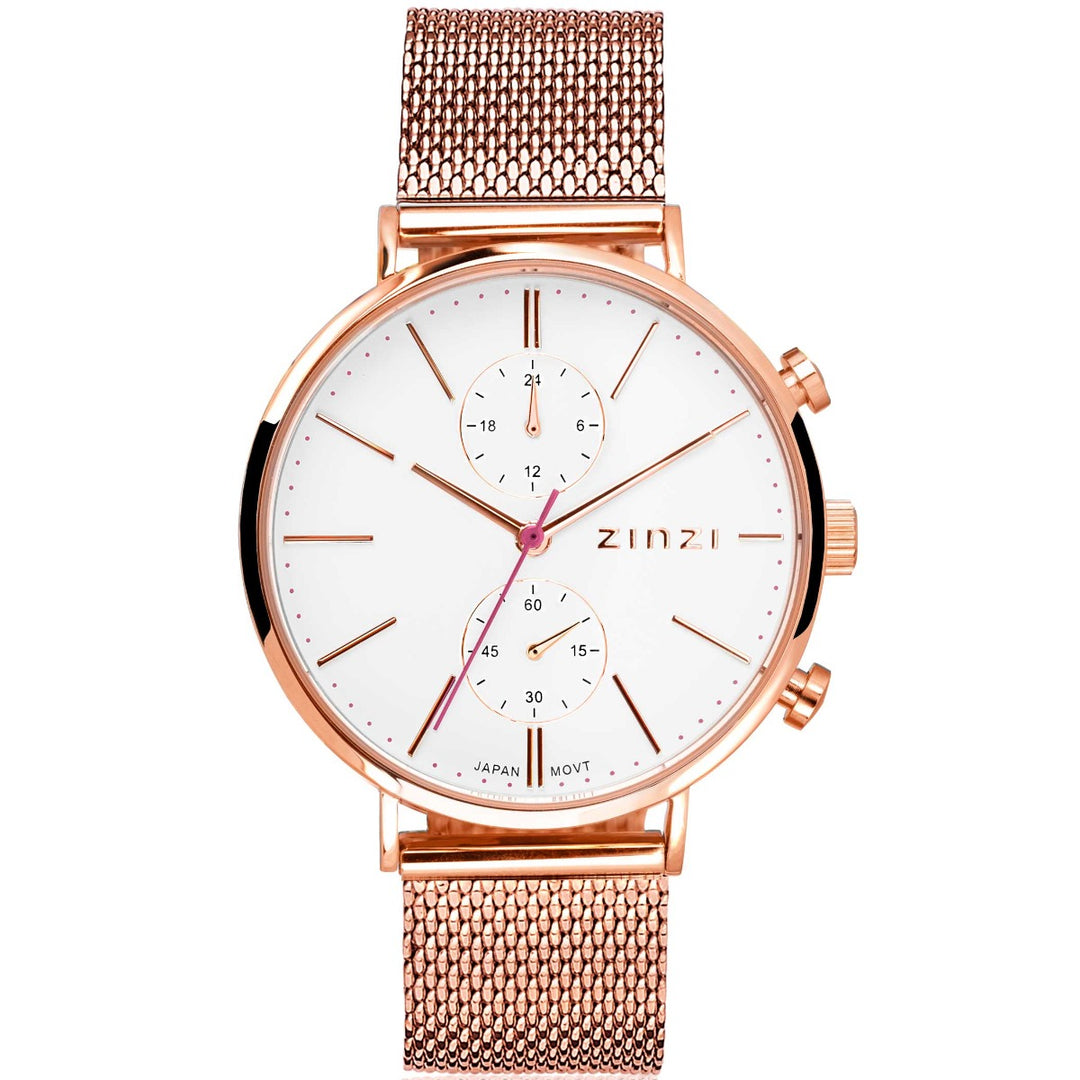 Zinzi Roségoldfarbene Uhr vergoldet Ziw708 M